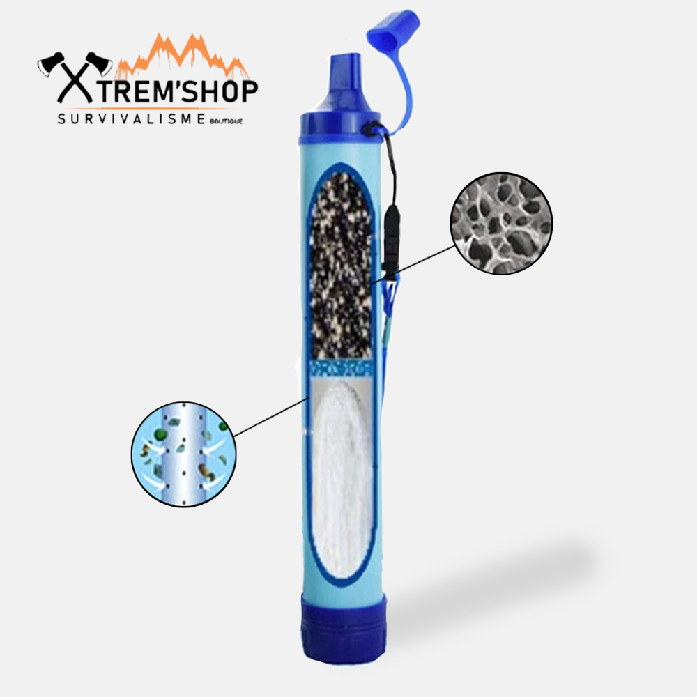 filtre à eau multifonction en utilisation