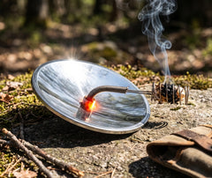 Allume feu bushcraft en situation forêt