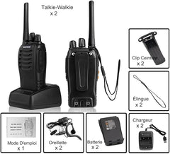 Talkie walkie de chasse Baofeng vue de face