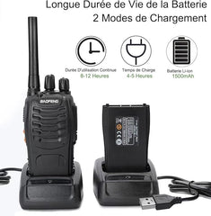 Talkie walkie de chasse Baofeng avec antenne