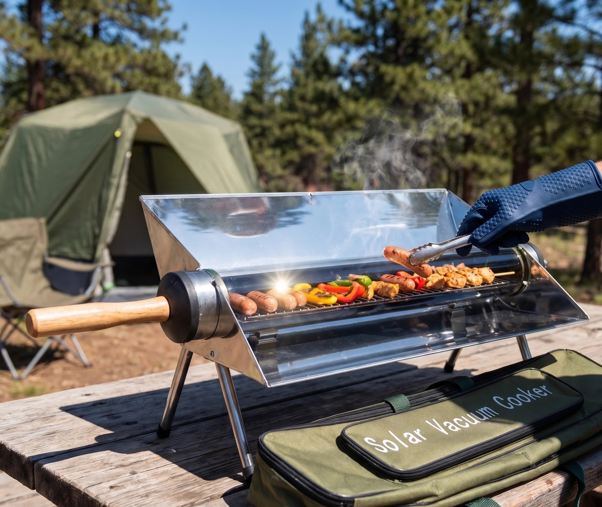 barbecue solaire en situation outdoor