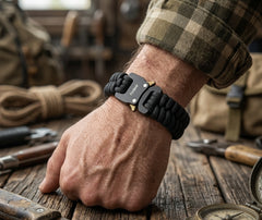 bracelet paracorde homme porté au poignet