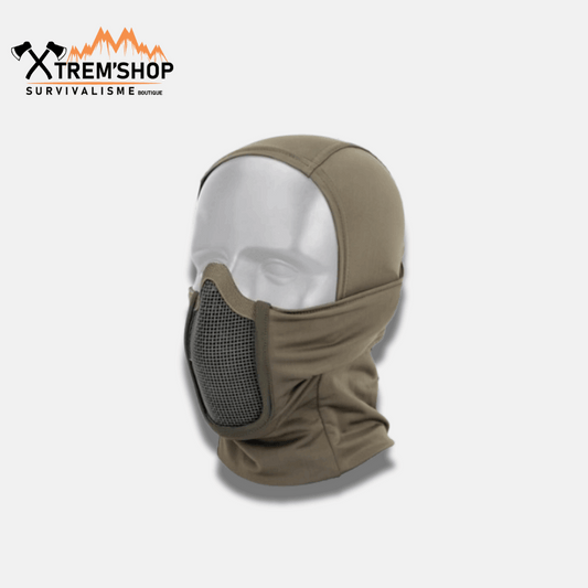 cagoule tactique de survie vue de face