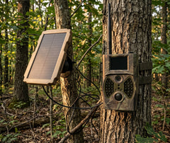caméra de chasse solaire vue de profil