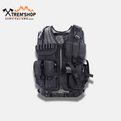 gilet tactique sans manche militaire vue de trois quarts