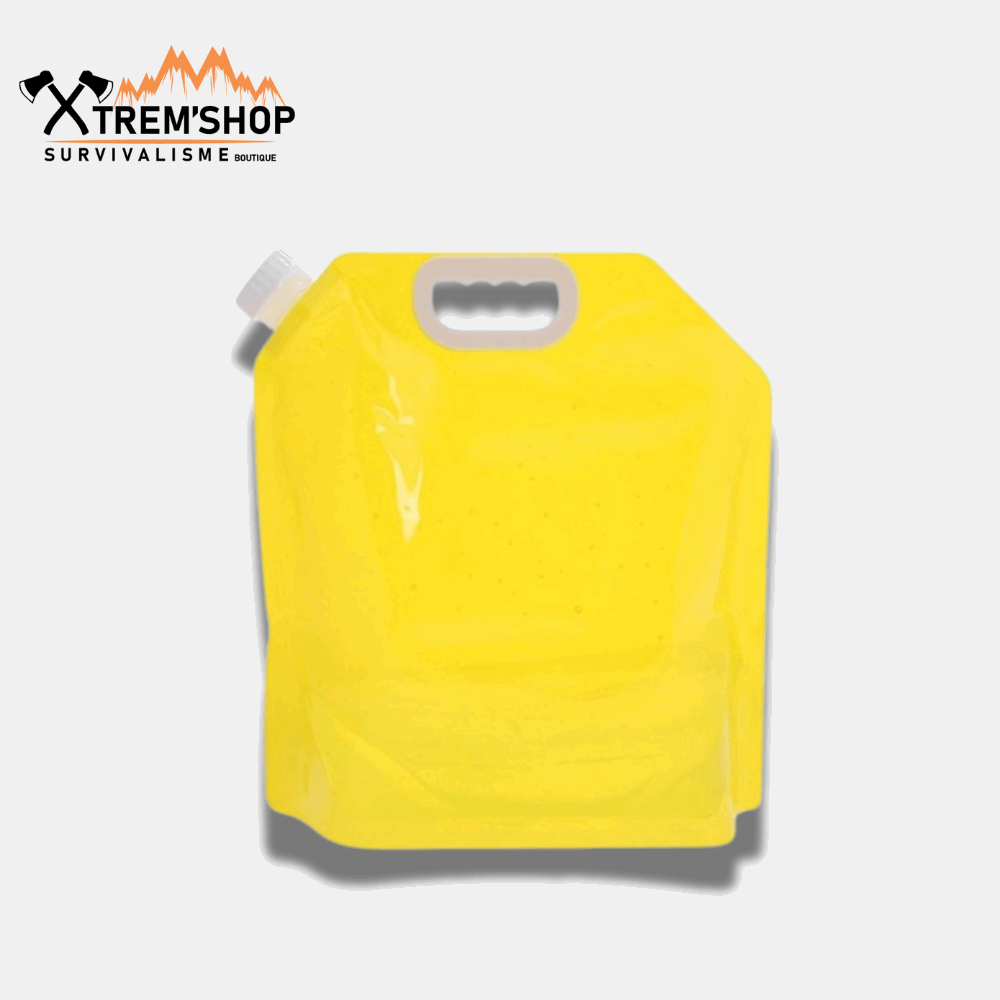 gourde poche à eau de survie vue d'ensemble