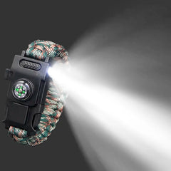 bracelet paracorde de survie coloris noir