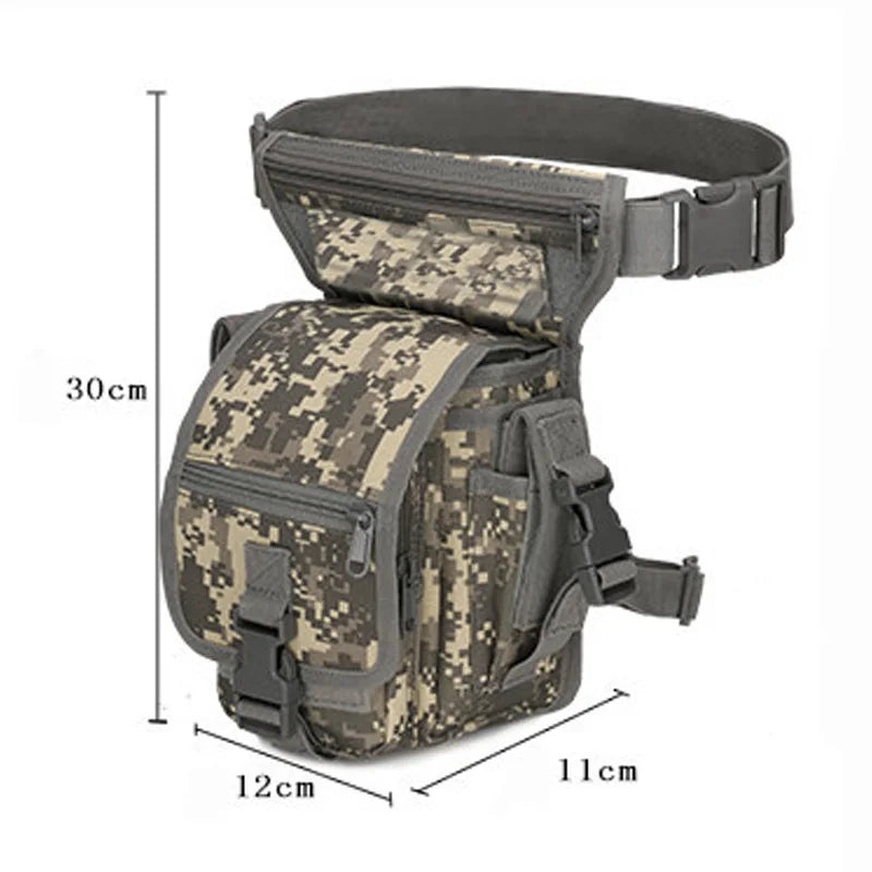 sac de jambe tactique militaire coloris camouflage