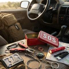 kit de survie voiture packaging produit détaillé