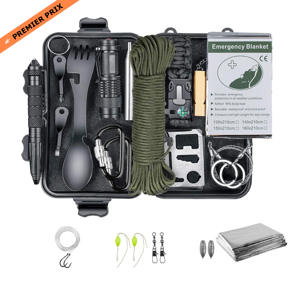 Kit de survie bushcraft premier prix accessoires
