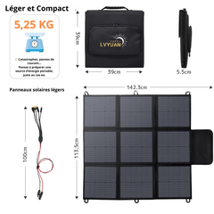 générateur solaire pliable foval caractéristiques détaillées