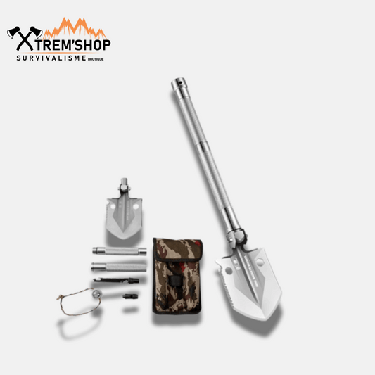 pelle de survie multifonction hx avec étui