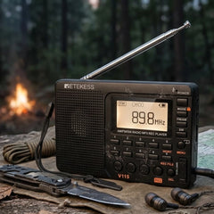Radio V115 survie posée en pleine nature