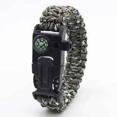 bracelet tactique paracorde boucle sifflet
