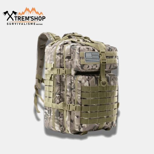 sac à dos survie ultra résistant vue de face
