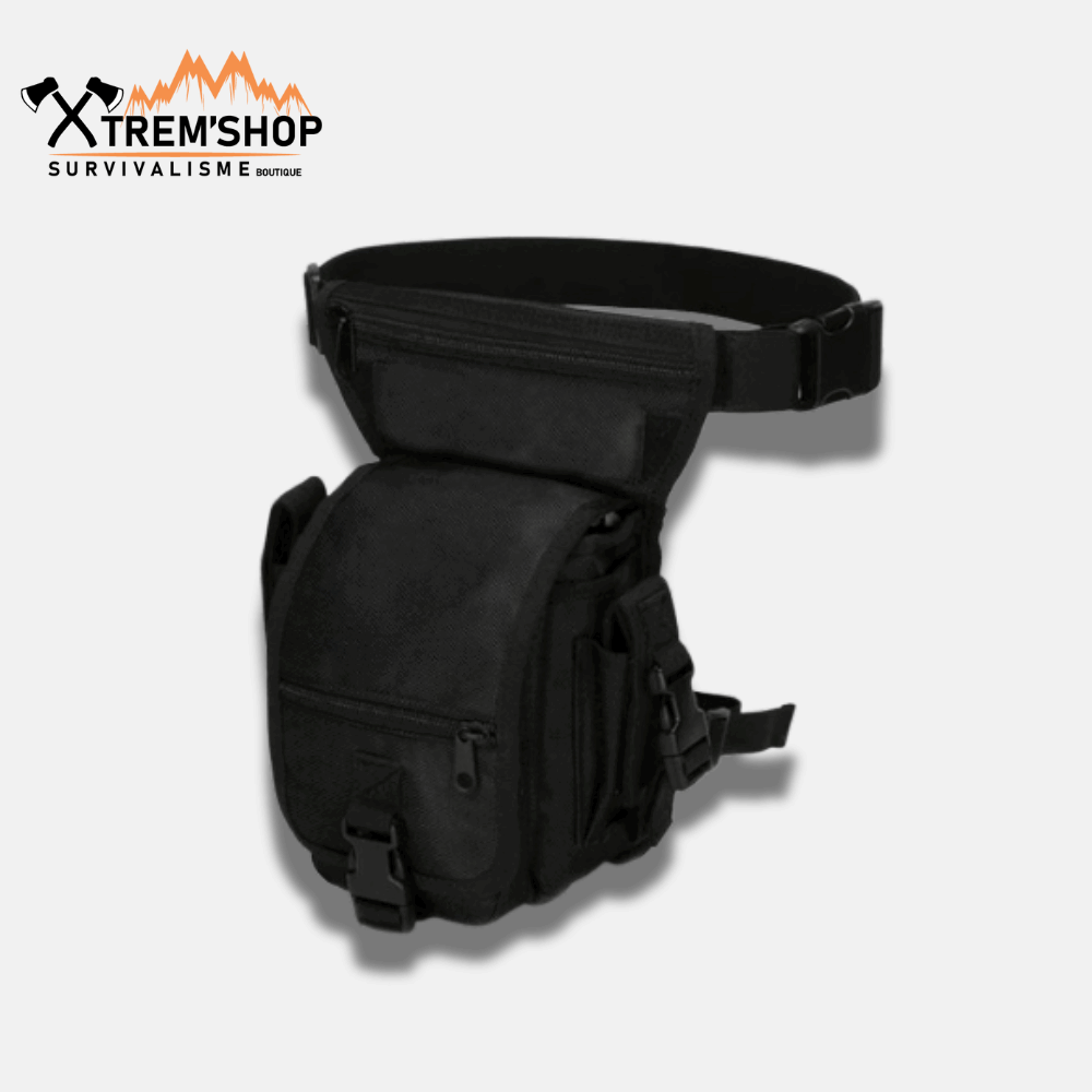 sac de jambe tactique militaire vue de trois quarts