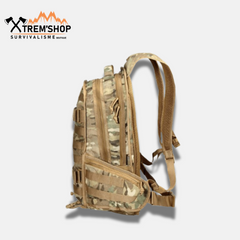 sac à dos camo 40 litres vue de trois quarts