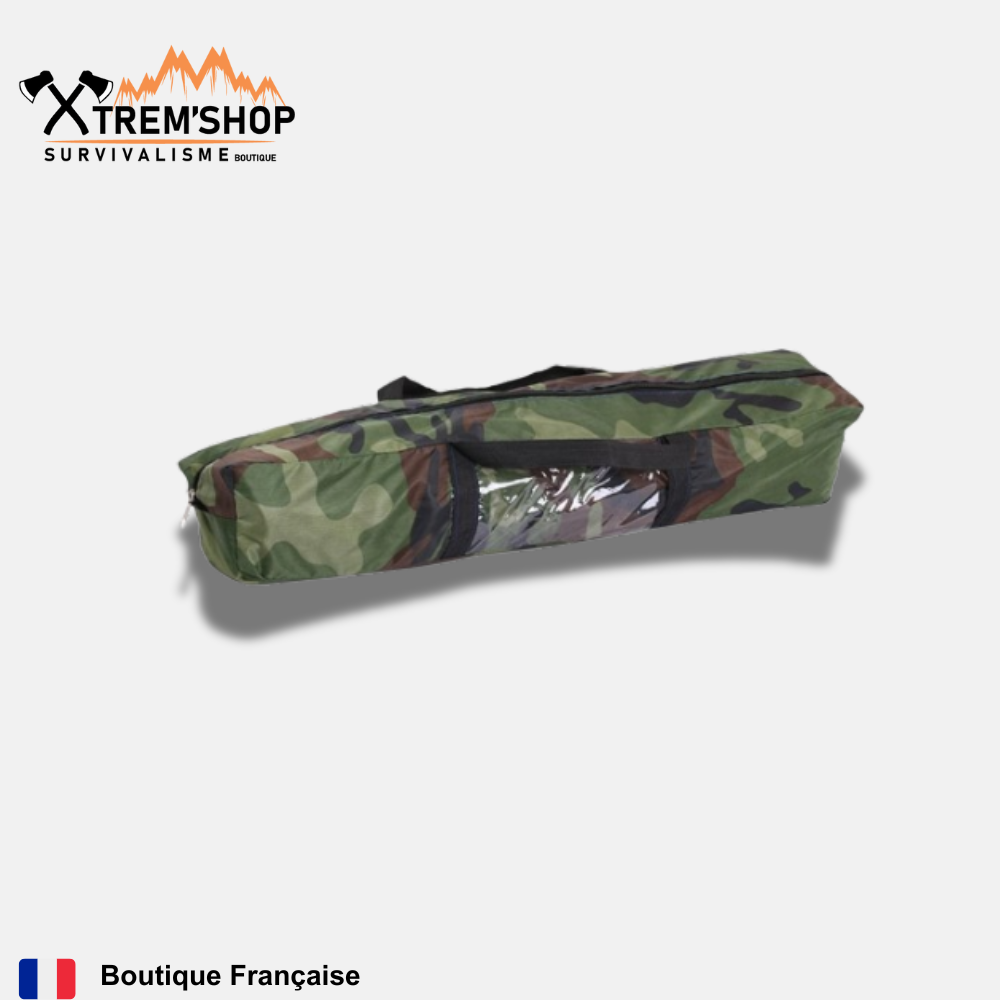 Tente de survie grand froid vue de face