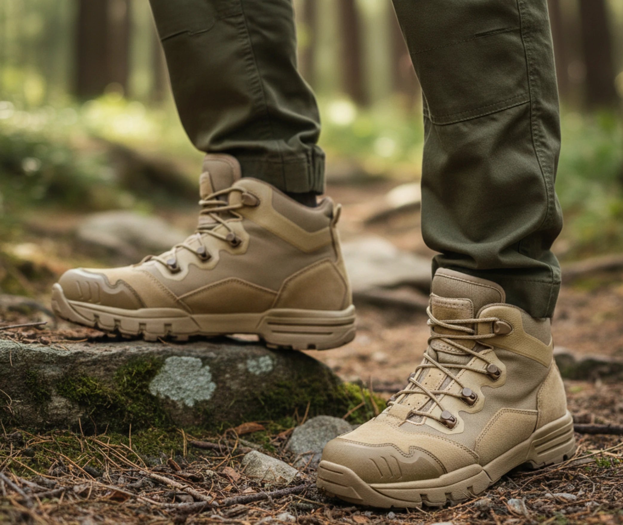 chaussure de randonnée homme en situation