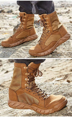 chaussure de randonnée marron suédine vue d'ensemble