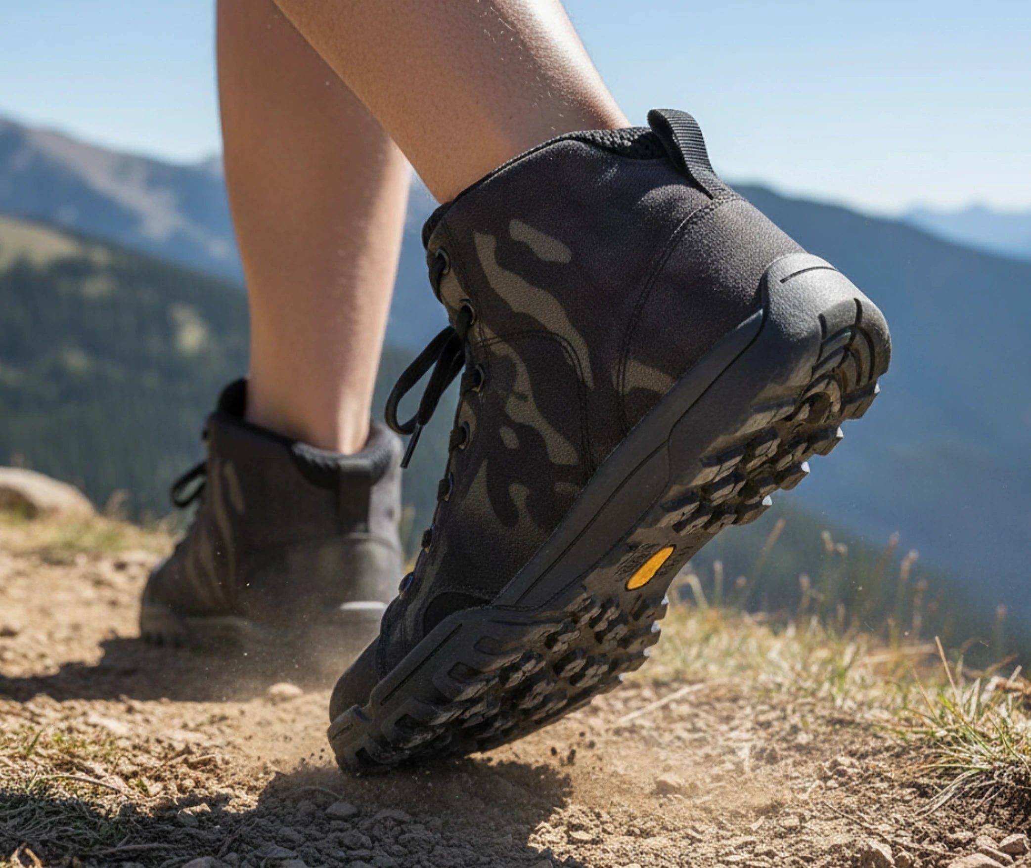 chaussure légère de randonnée en situation