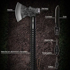 haches de survie multifonction hx lame en acier