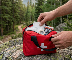 pochette de survie portée en situation