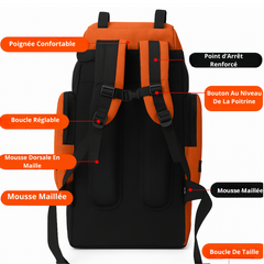 Sac à dos de randonnée 130L compartiments