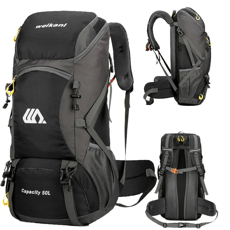 sac à dos de voyage 50l imperméable coloris gris foncé
