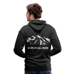 sweat-shirt à capuche survivalisme homme coloris noir face