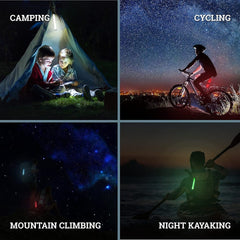 10 bâtons fluorescents de survie activés