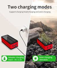 batterie solaire de secours 2 en 1 avec lampe led