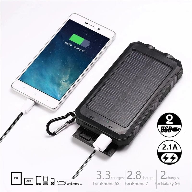 Batterie solaire de randonnée panneaux dépliés
