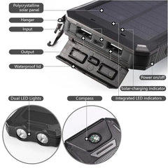 Batterie solaire de randonnée lampe LED intégrée