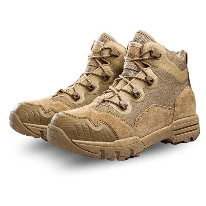 chaussure de randonnée homme coloris beige mi-haute