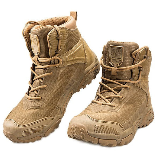 chaussure de randonnée marron vue de profil