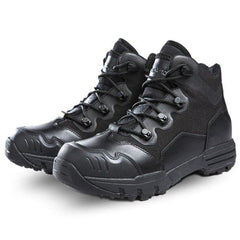chaussure militaire homme coloris noir mi-haute