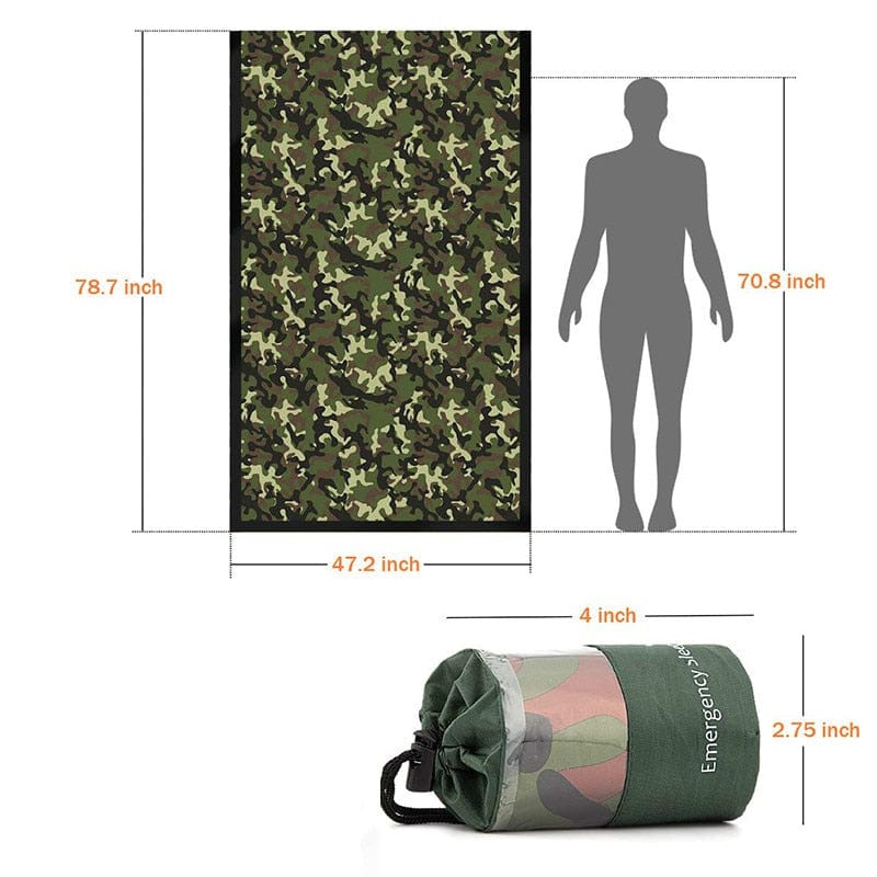 couverture de survie randonnée coloris camouflage