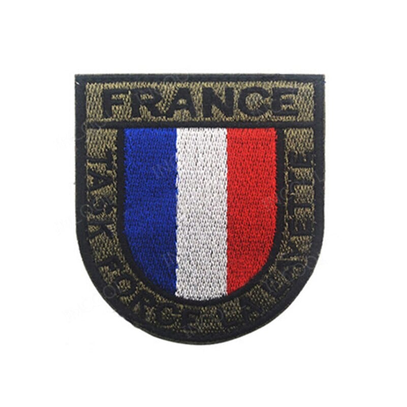 écusson drapeau france modèle 8 format 6.5x7.5
