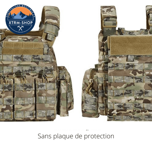 gilet tactique multipoches coloris camouflage