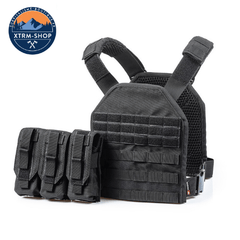 gilet tactique noir de sécurité vue d'ensemble