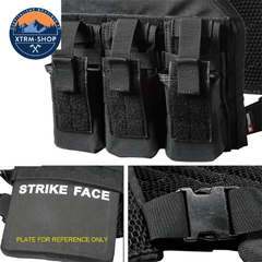 gilet tactique noir de sécurité détail des poches molle