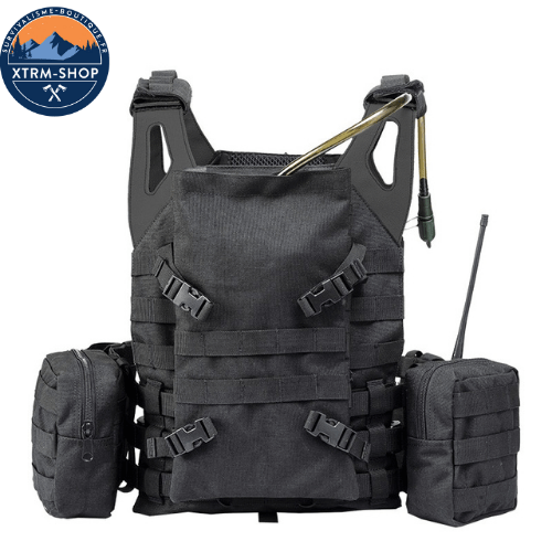 gilet tactique porte plaque vue de dos