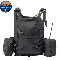 gilet tactique porte plaque vue de dos