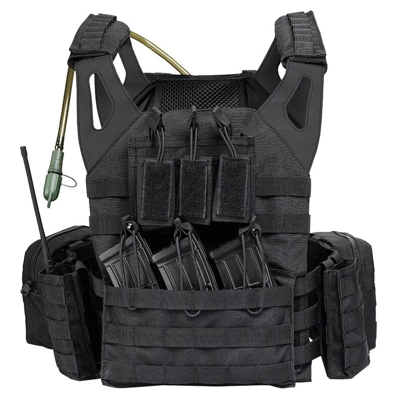 gilet tactique porte plaque coloris noir