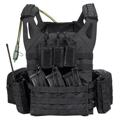 gilet tactique porte plaque coloris noir