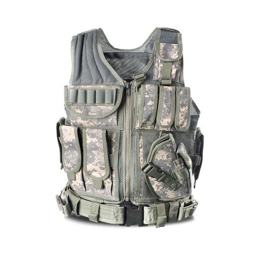 gilet tactique sans manche militaire coloris acu