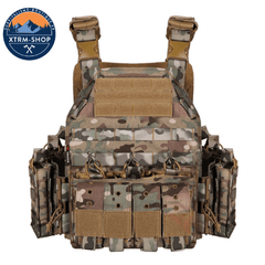 gilet tactique vert de combat vue d'ensemble