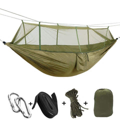 Hamac de survie anti-moustique avec moustiquaire