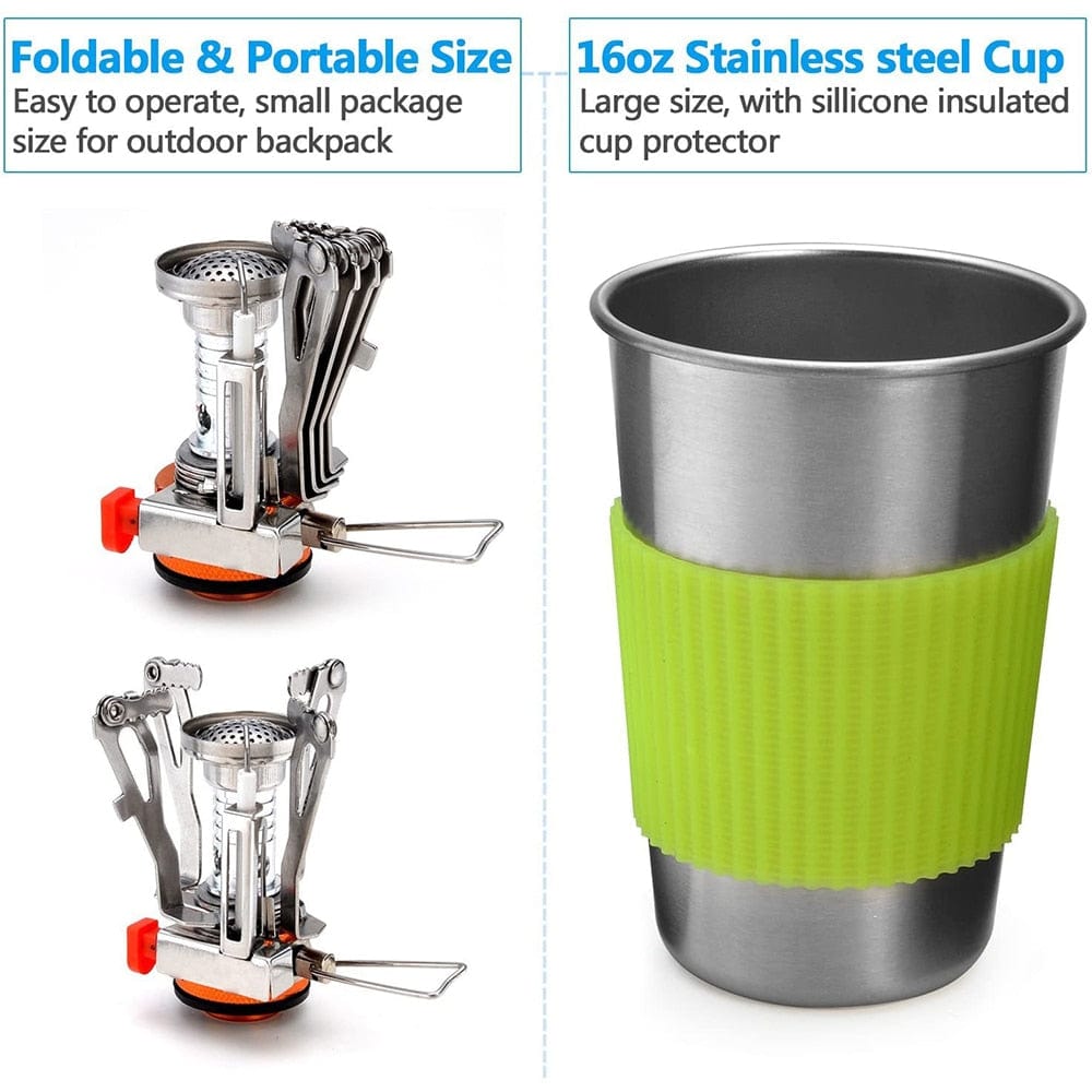 kit de cuisine de survie casseroles